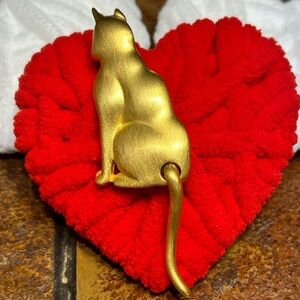 J.J. Jonette Vintage Articulated Cat Brooche